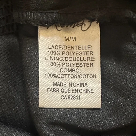 Kismet Black Textured Fabric Lace Top Camisole Y2K Smocked Back - Picture 7 of 8